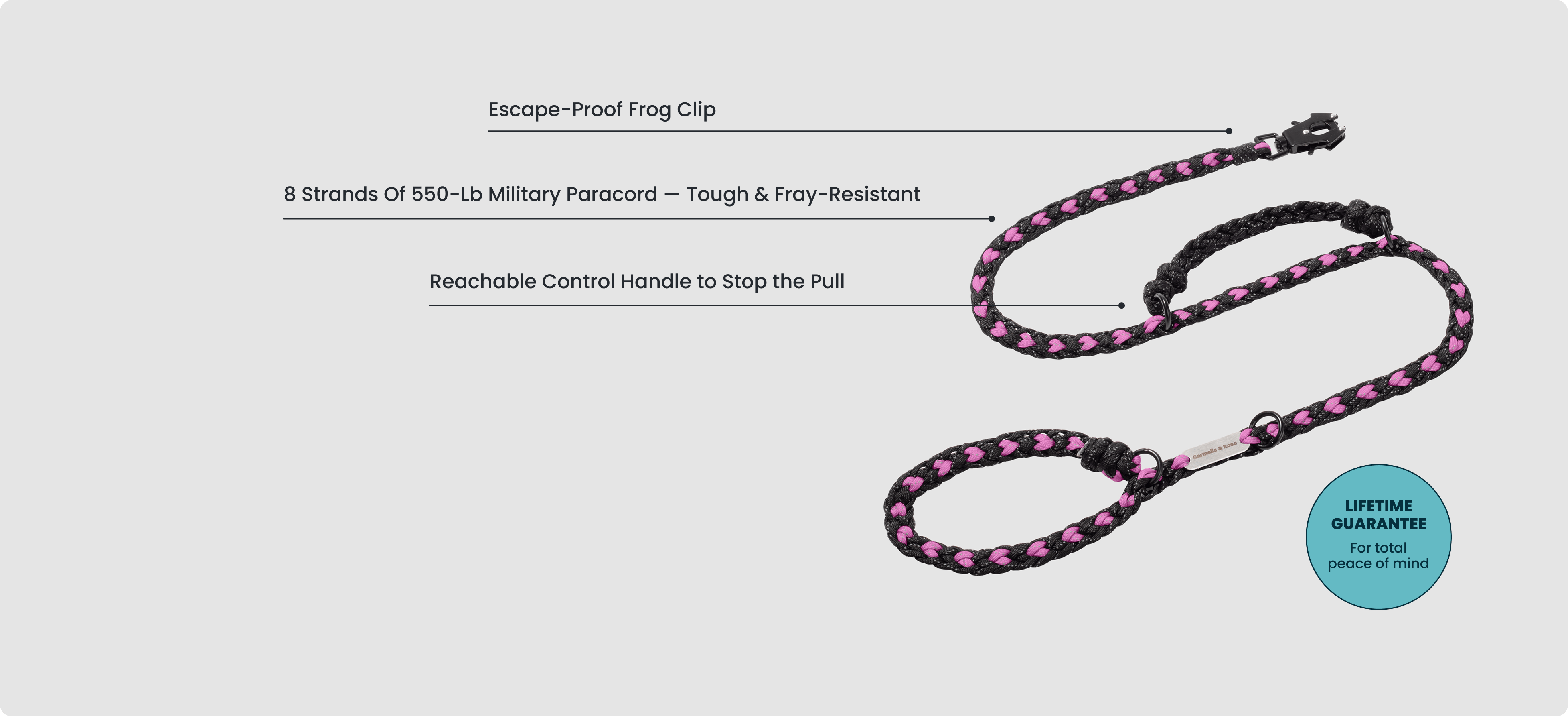A_dog_leash_with_callouts_describing_its_features_and_a_Lifetime_Guarantee_badge_2.-min.png