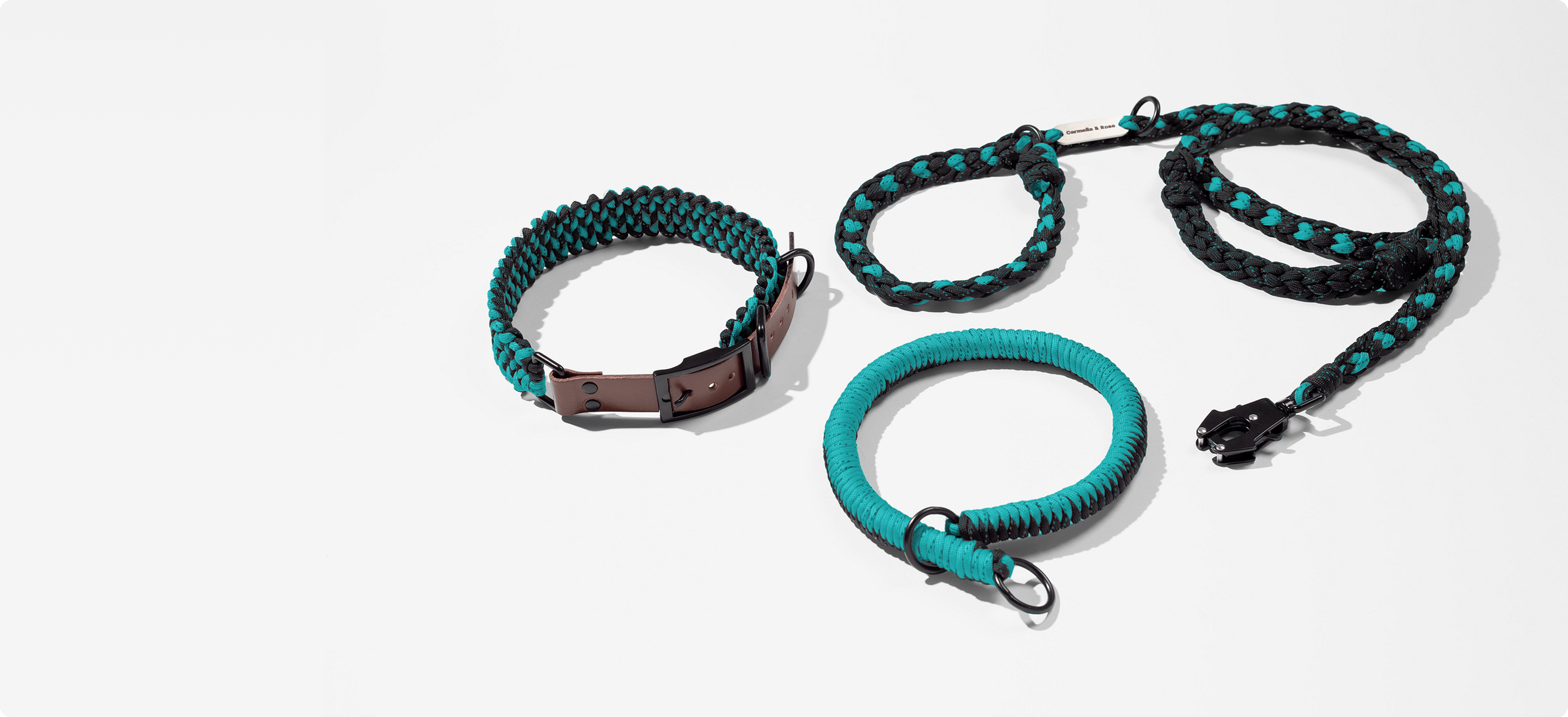 An_aqua_and_black_braided_dog_collar_slip_leash_and_regular_leash_2.-min.png